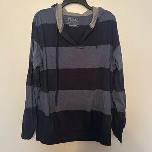 Mens Striped Hoodie